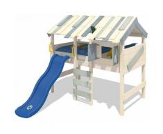 Kinderbett Hochbett CrAzY Lagoon mit Rutsche Hausbett 90 x 200 cm, Etagenbett - Wickey