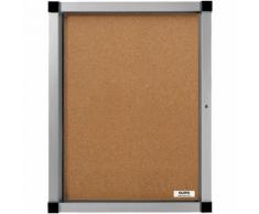 QUIPO Schaukasten, Flügeltür - 4 (2 x 2) DIN-A4-Blätter - Naturkork-Rückwand