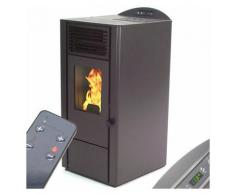 Apex - Pelletofen 9,5kW Pelletkamin Pelletheizung Kaminofen a+ Holzofen Glastür 56300