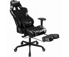 Songmics - Gaming Stuhl mit Fußstütze, 150 kg, Bürostuhl, Schreibtischstuhl, Lendenkissen,