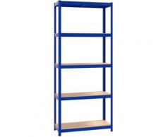 Vidaxl - Lagerregal mit 5 Böden Blau Stahl & Holzwerkstoff Blau