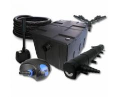 SunSun Filter Set für 60000l Teich mit 72W Teichklärer und 100W ECO Pumpe 25m Schlauch Springbrunnen