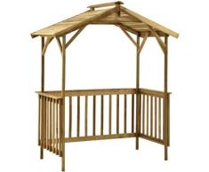 Grillpavillon Kiefernholz Imprägniert 163,5x93x210 cm - Grün - Vidaxl
