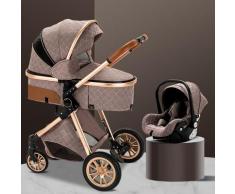 3 in 1 Kinderwagen Sets, Kombi-Kinderwagen incl. Babywanne Buggy