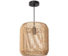 Paco Home Hängelampe LED Pendellampe E27, Rattan Optik Boho Korb Wohnzimmer Esszimmer Flur