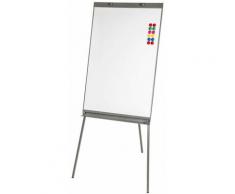Flipchart Moderationstafel 65x95cm weiß mit 12 Magneten - Whiteboard, Magnettafel, Pinnwand - weiß