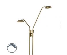Moderne Stehleuchte Bronze mit Leselampe inkl. LED - Eva