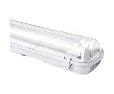 Wolketon - led Feuchtraumleuchte Wannenleuchte 120 cm Werkstattleuchte 2x 18W Neutralweiß G13 T8