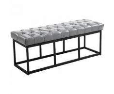 Sitzbank Amun Kunstleder-grau-150 cm