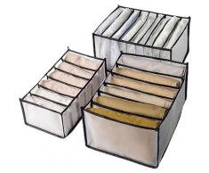 Norcks - 3 Stück Kleideraufbewahrung Aus Mesh, Faltbare Kleiderschrank Organizer, Kleidungssammler