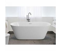 Beliani - Freistehende Badewanne Weiß Acryl Oval Modern