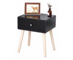 Nachttisch 2 Stk.| Nachtschrank Beistelltisch für Wohnzimmer Balkon Flur -40x30x50cm schwarz