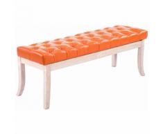 Sitzbank Ramses Kunstleder antik-weiß-orange-120 cm