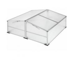 Frühbeet aus Aluminium mit arretierbarem Dach - Frühbeet, Pflanzkasten, Pflanzenbeet - 102 x 102 x