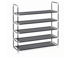 5 Ebenen Schuhregal Schuhständer Schuhablage Schuhschrank für 25 paar Schuhe Grau 88 x 91 x 28cm