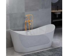 Hommoo Freistehende Badewanne und Wasserhahn 204 L 99,5 cm Golden VD47856