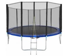 Trampolin Garfunky - Fitness Trampolin, Gartentrampolin, Kindertrampolin - 427 cm - negro/azul