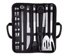 LangRay Grillbesteck-Set, 18-teiliges Grillwerkzeug-Set, BBQ-Grillbesteck-Werkzeug-Set, Grill-Set,