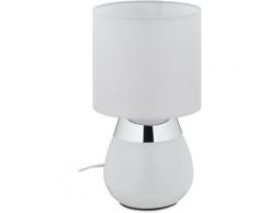 Relaxdays - Nachttischlampe mit Touch, moderne Tischlampe, HxD: 32 x 18 cm, E14, Touchlampe mit