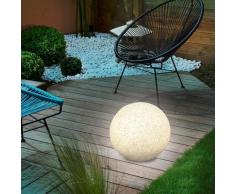 Solar Leuchtkugel 50cm Steinoptik Solarlampe Gartenleuchte granit, esotec 106022