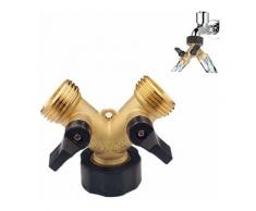 Betterlife - Y-Verbinder Schlauchverbinder, Doppel-Waschmaschinen-Wasserhahn, 2-Wege-Y-Verteiler,