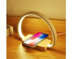 Nachttischlampe mit kabellosem Ladegerät, Betterlife Touch-Tischlampe mit USB-Anschluss,
