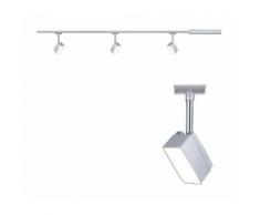 Paulmann URail Set Pedal Chrom matt, Schienensystem, 1m Schiene, 3 Spots inkl Leuchtmittel 3x5W
