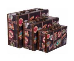 Birendy - Truhe Kiste KD1291 Geschenkbox Holztruhe Vintage Look Schatzkiste Piratenkiste,SET Größe