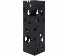 Schirmständer Regenschirmständer Wasserauffangschale und Haken Werden verschenkt 49cm Schwarz LUC49B