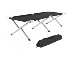 4 Feldbetten aus Aluminium - Gästebett, Klappbett, Campingbett - schwarz