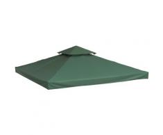 Outsunny® Ersatzdach 3x3m Dach für Metallpavillon grün - grün