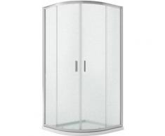 Eckeinstieg Duschkabine Runddusche 80x80 H185 Satiniert 5mm Glas Mod. Alabama