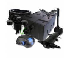 SunSun Filter Set 60000l Teich mit 36W Teichklärer 100W ECO Pumpe 25m Schlauch Skimmer Springbrunnen