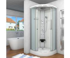 Duschkabine Fertigdusche Dusche Komplettkabine D10-10T0-EC 90x90cm - Weiß