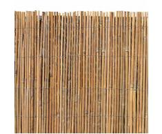 Bambusmatte Sichtschutzzaun Sichtschutz Bambus Gartenzaun Natur Windschutz 4 Meter / 170cm