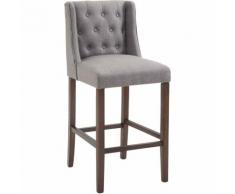 Barhocker Cassandra Stoff Antik-dunkel-hellgrau