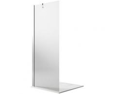 Duschwand klarglas mit anti-kalk Behandlung h 190 mod Walk In Flip 66 cm