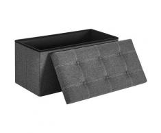 Songmics - Sitzbank, Sitzhocker, 80 Liter Fassungsvermögen, Sitztruhe, Aufbewahrungsbox,