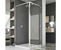 Sintesi Duo 1 Tür Duschkabine 100x75 ÖF. 100 CM H185 Klarglas