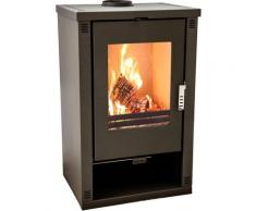 EEK A+ Kaminofen Holz Theia Holzofen 9 kW Kamin Ofen Dauerbrandofen Werkstattofen Schwedenofen