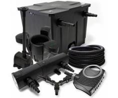 Filter Set 12000l Teich 18W Teichklärer NEO8000 70W Pumpe 25m Schlauch Skimmer SK30 Springbrunnen