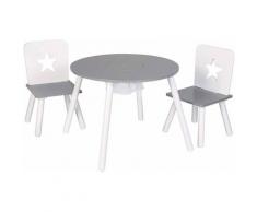 Woltu - Kindersitzgruppe Tisch-Set mit Stauraum aus Kiefernholz