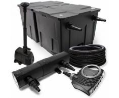 Filter Set ausfilter 60000l, SuperEco Pumpe, Schlauch, 24W Klärer, Springbrunnenpumpe und Skimmer