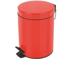Spirella - Kosmetikeimer 'Sydney Rot' Mülleimer Treteimer Abfalleimer - 5 Liter – mit