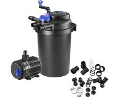 Gardebruk Teichdruckfilter Komplettset 2000/4500 L/H 11/13 Watt UVC Lampe Komplettset Gartenteich