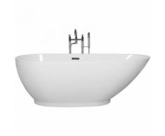 Badewanne freistehend Walnussform modern weiss Guiana