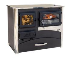 EEK A Kaminofen mit Backfach und Herdplatte mit Glaskeramik ABC Concept 2 Air Rechts Holzofen 11,6