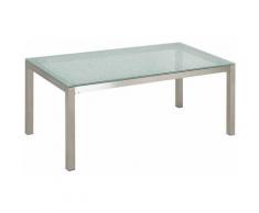 Gartentisch Crashglas 180 x 90 cm einteilige Tischplatte GROSSETO