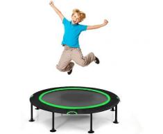 ?120 cm Mini Trampolin, Fitness Trampolin faltbar, Kindertrampolin bis 65kg belastbar,