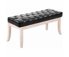 Sitzbank Ramses Kunstleder antik-weiß-schwarz-100 cm